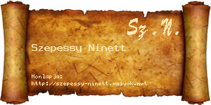 Szepessy Ninett névjegykártya